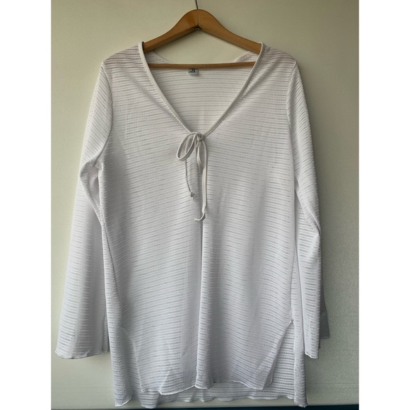 Large, Baltex, white swim coverup - Picture 4 of 12